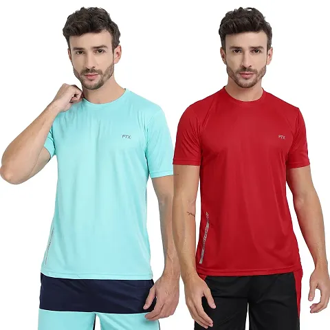 FTX MENS SOLID ROUND NECK T-SHIRT PACK OF 2