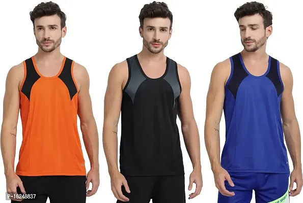 FTX Men's Polyester Round Neck Vest (Pack of 3)