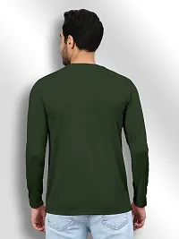 Classic Cotton Blend Round Neck Printed Full Sleeve T-Shirt for Men-thumb1