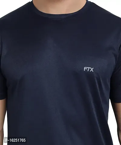 FTX Men's Dri-Fit Round Neck T-Shirt Combo - Pack of 2 (Navy Blue, Light Grey - 723_6-723_7)-thumb2