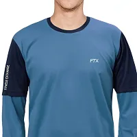 FTX Men Round Neck Full Sleeve Blue Tshirt-thumb2
