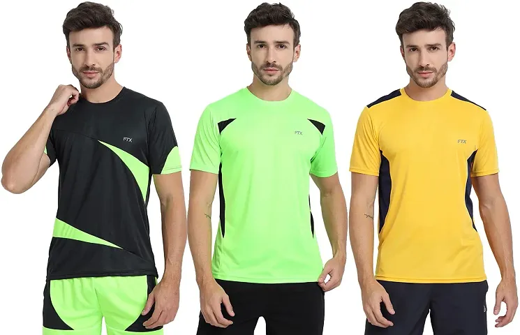 FTX Men's Dri-Fit Round Neck T-Shirt Combo - Pack of 3 (710)