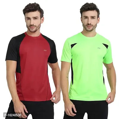 FTX Men's Dri-Fit Round Neck T-Shirt Combo - Pack of 2 (710)-thumb0