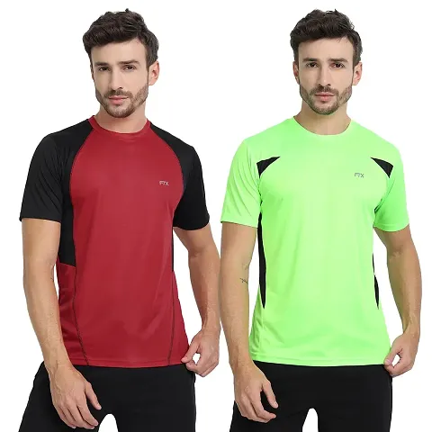 FTX Men's Dri-Fit Round Neck T-Shirt Combo - Pack of 2 (710)