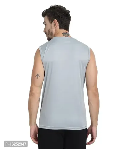 FTX Men's Dri-Fit Round Neck T-Shirt - Light Grey, Charcoal, Royal Blue (709_1-709_7-709_9)-thumb2