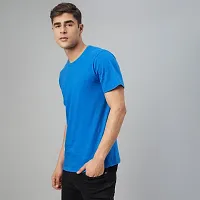 Stylish Blue Cotton Tees For Men-thumb2