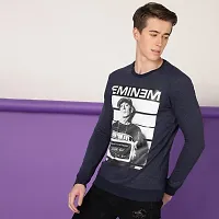 FTX Men Round Neck EMINEM Printed Full sleeves Navy Sweatshirt-thumb2