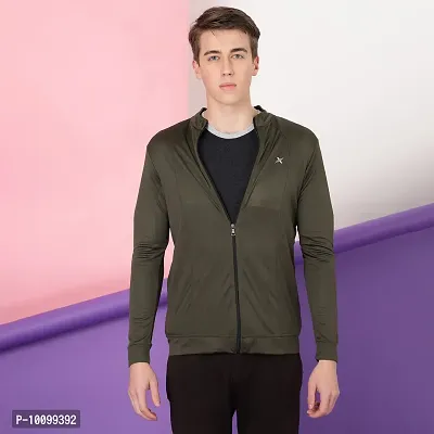 Full Sleeve Solid Men Cut  Sew Jacket