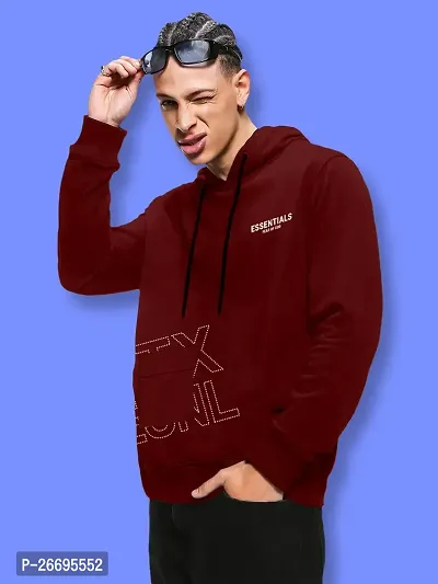 FTX Men Printed Maroon Hoodie