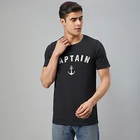 Stylish Black Cotton Tees For Men-thumb2