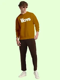 FTX Men Round Neck Printed Yellow Sweatshirt-thumb3