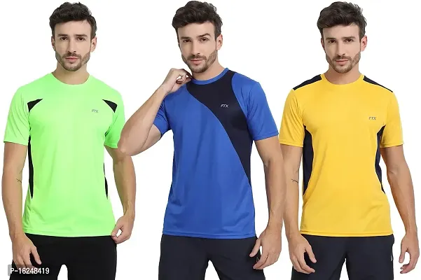 FTX Men's Dri-Fit Round Neck T-Shirt Combo - Pack of 3 (710)