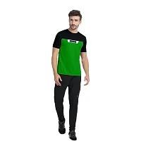 FTX Men Round Neck Cut  Sew Half Sleeve Green Tshirt-thumb4