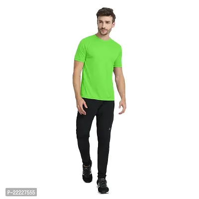 FTX Elegant Polyester Parroot Green Round Neck Short Sleeves T-Shirt For Men-thumb3