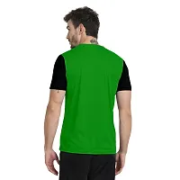 FTX Men Round Neck Cut  Sew Half Sleeve Green Tshirt-thumb1