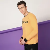 FTX Men Round Neck CALIFORNIA Printed Gold Sweatshirt-thumb2