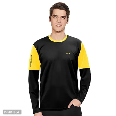 FTX Comfortable Polyester Solid Round Neck Tees For Men-thumb0