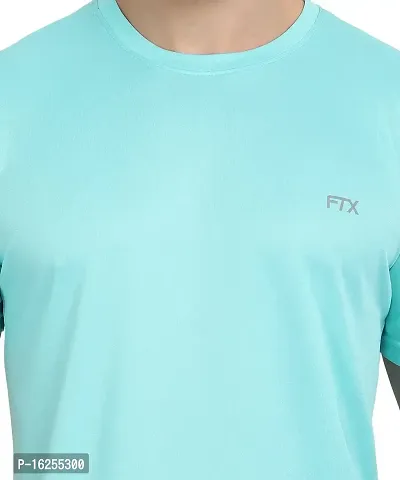 FTX Men's Dri-Fit Round Neck T-Shirt Combo - Pack of 2 (Aqua Blue, Airforce Blue - 723_3-723_5)-thumb2