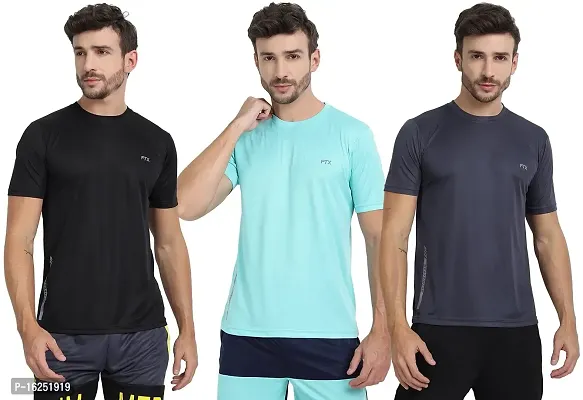 FTX Men's Dri-Fit Round Neck T-Shirt Combo - Pack of 3 (723)-thumb0