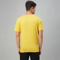 Stylish Yellow Cotton Tees For Men-thumb1