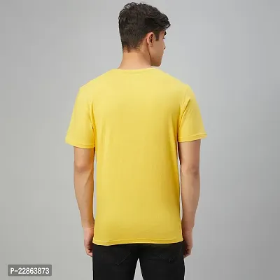 Stylish Yellow Cotton Tees For Men-thumb2