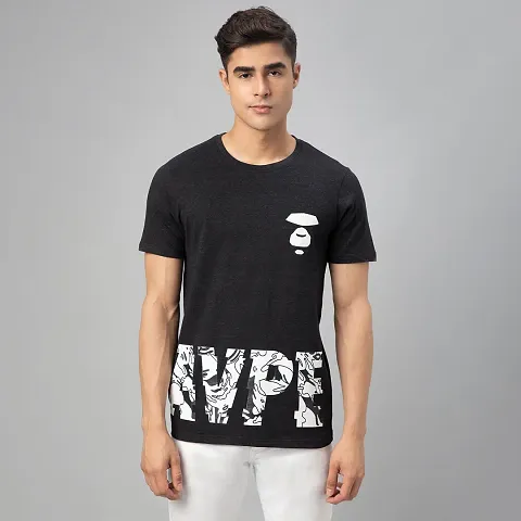 Stylish Cotton Round Neck T-Shirt For Men