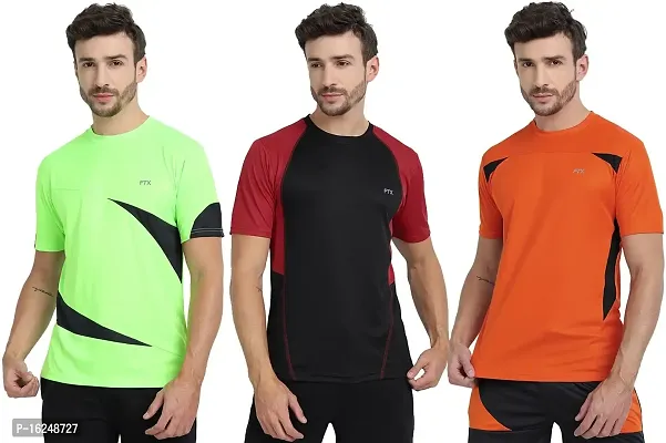 FTX Men's Dri-Fit Round Neck T-Shirt Combo - Pack of 3 (710)-thumb0