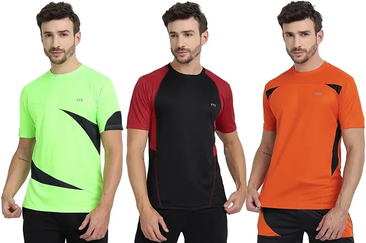 FTX Men's Dri-Fit Round Neck T-Shirt Combo - Pack of 3 (710)