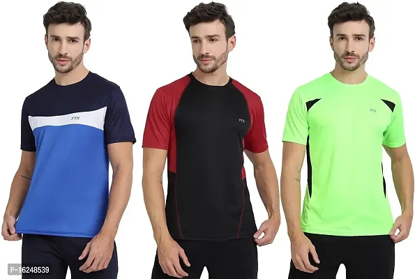 FTX Men's Dri-Fit Round Neck T-Shirt Combo - Pack of 3 (710)-thumb0