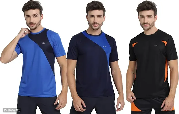 FTX Men's Dri-Fit Round Neck T-Shirt Combo - Pack of 3 (710)