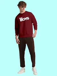FTX Men Round Neck Printed Maroon Sweatshirt-thumb3