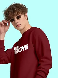 FTX Men Round Neck Printed Maroon Sweatshirt-thumb2