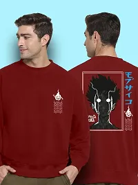 FTX Men Round Neck Printed Maroon Sweatshirt-thumb2