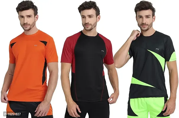 FTX Men's Dri-Fit Round Neck T-Shirt Combo - Pack of 3 (710)