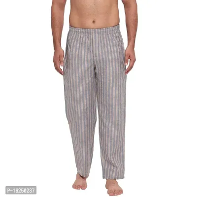 FTX Men's Striped Woven Polycotton Track Pants - Grey-thumb0