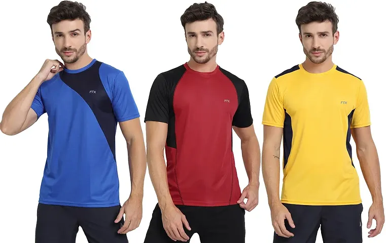 FTX Men's Dri-Fit Round Neck T-Shirt Combo - Pack of 3 (710)