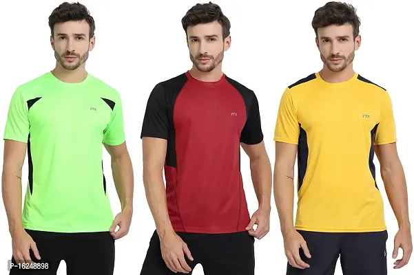 FTX Men's Dri-Fit Round Neck T-Shirt Combo - Pack of 3 (710)