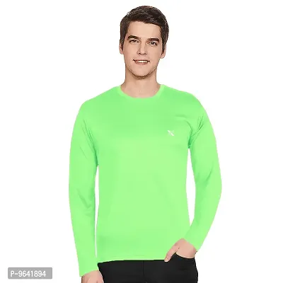 FTX Comfortable Polyester Solid Round Neck Tees For Men