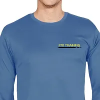 FTX Men Round Neck Full Sleeve Blue Tshirt-thumb2