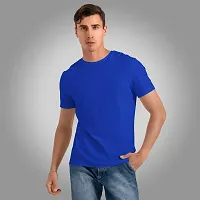 Stylish Fancy Polyester Solid Round Neck T-Shirts For Men-thumb1