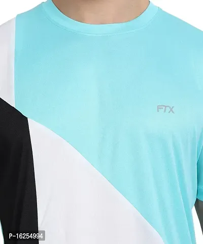 FTX Men's Dri-Fit Round Neck T-Shirt Combo - Aqua Blue, Orange (710_1-710_9)-thumb3