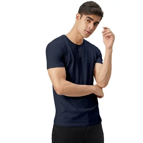 Stylish Cotton Blend Half Sleeves T-Shirt For Men