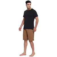 FTX Men's Solid Woven Cotton Shorts - Brown-thumb3