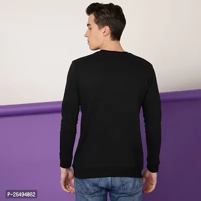 FTX Men Round Neck HUSTLE Printed Full sleeves Black Sweatshirt-thumb2