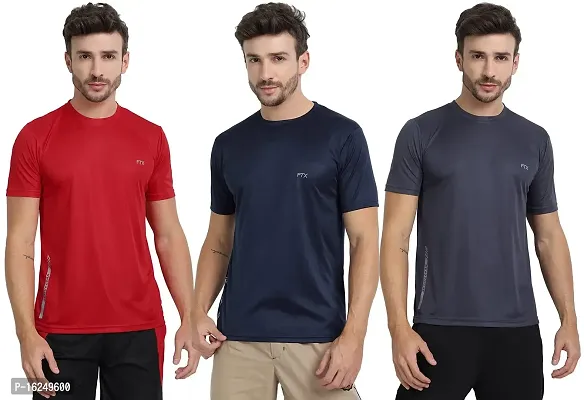 FTX Men's Dri-Fit Round Neck T-Shirt Combo - Pack of 3 (723)-thumb0