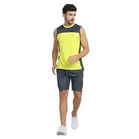 Stylish Multicoloured Polyester Colourblocked Gym Vest For Men Pack Of 3-thumb4