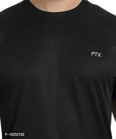 FTX Men's Dri-Fit Round Neck T-Shirt Combo - Pack of 2 (Black, Aqua Blue - 723_2-723_3)-thumb2