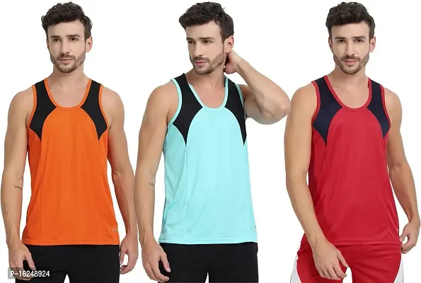 FTX Men's Polyester Round Neck Vest (Pack of 3)