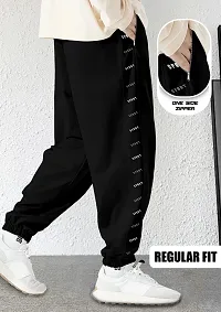 FTX Men Printed Regular Fit Black Track Pant-thumb1