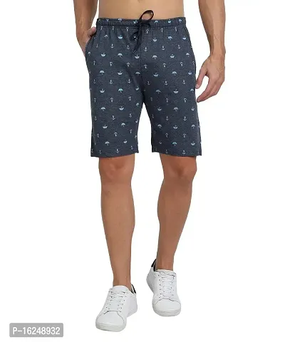 FTX Men's Printed Single Jersey Knitted Shorts Combo - Pack of 2-thumb5